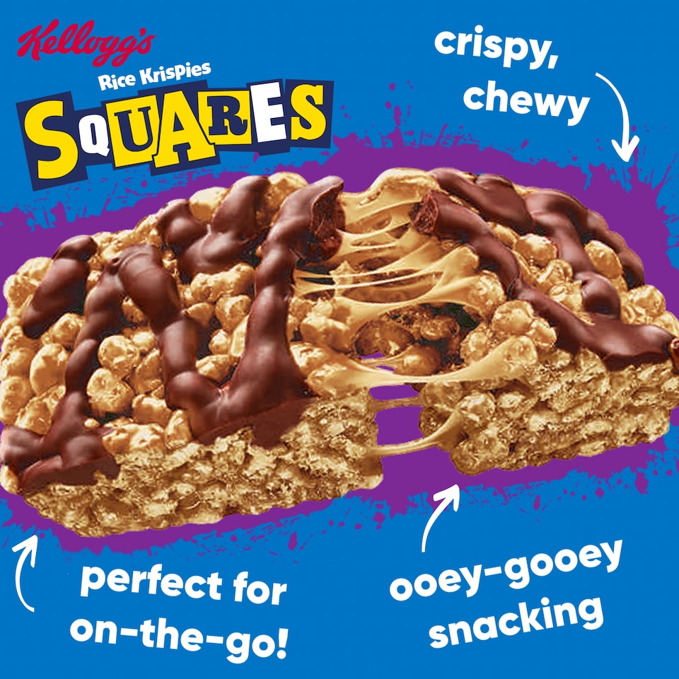 image 1 of Kellogg's Rice Krispies Squares Chocolate & Honeycomb Multipack, 4x33g