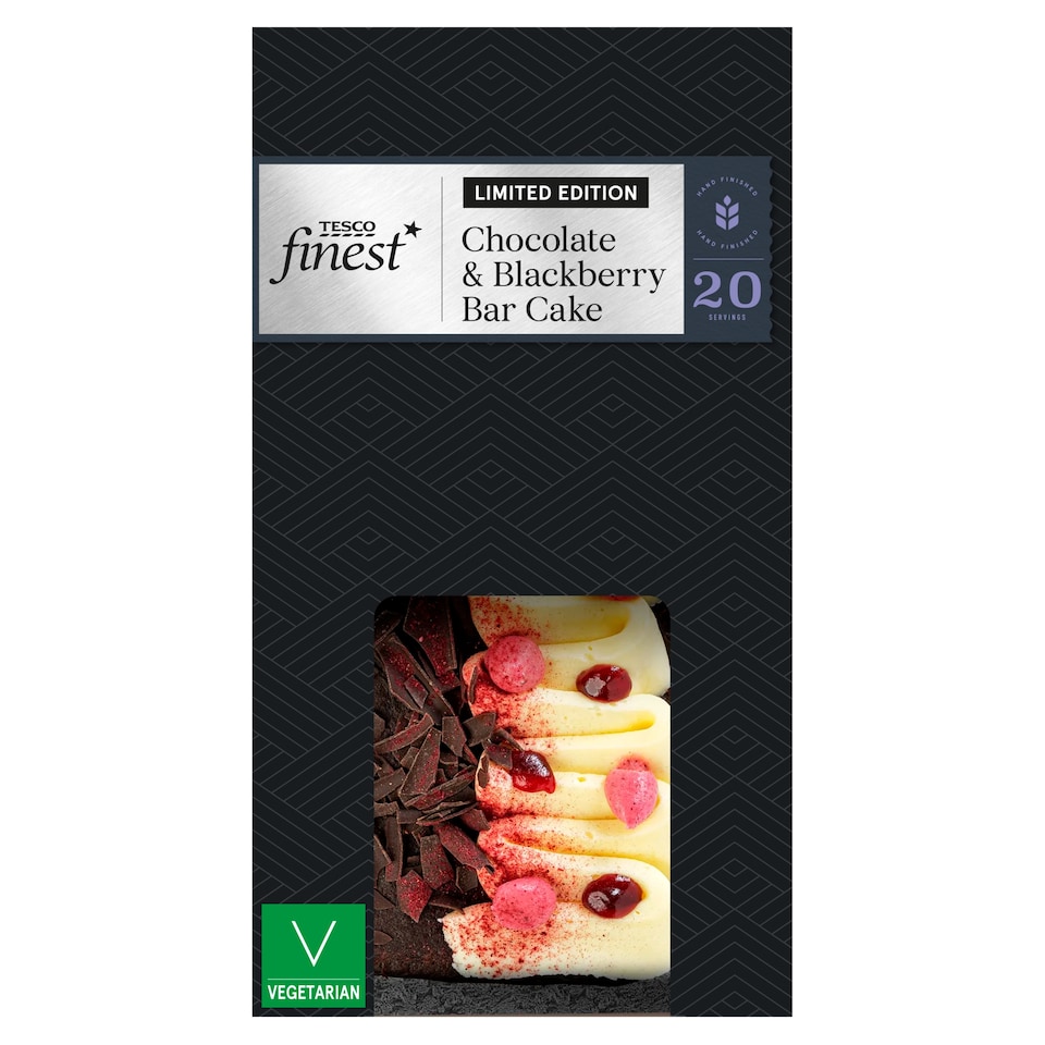 Tesco Finest Limited Edition Chocolate & Blackberry Bar Cake 20 Servings