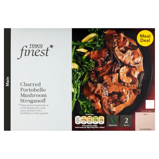 Finest Portobello Mushroom Stroganoff 400G Tesco Groceries
