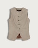image 5 of F&F Houndstooth Print High Neck Buttoned Waistcoat in Brown