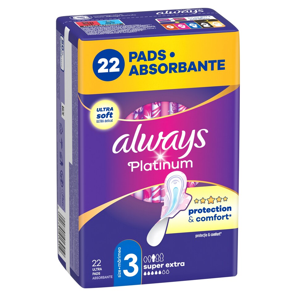 Obrázek 1 pro produkt Always Platinum Day & Night Hygienické Vložky S Křidélky 22 ks