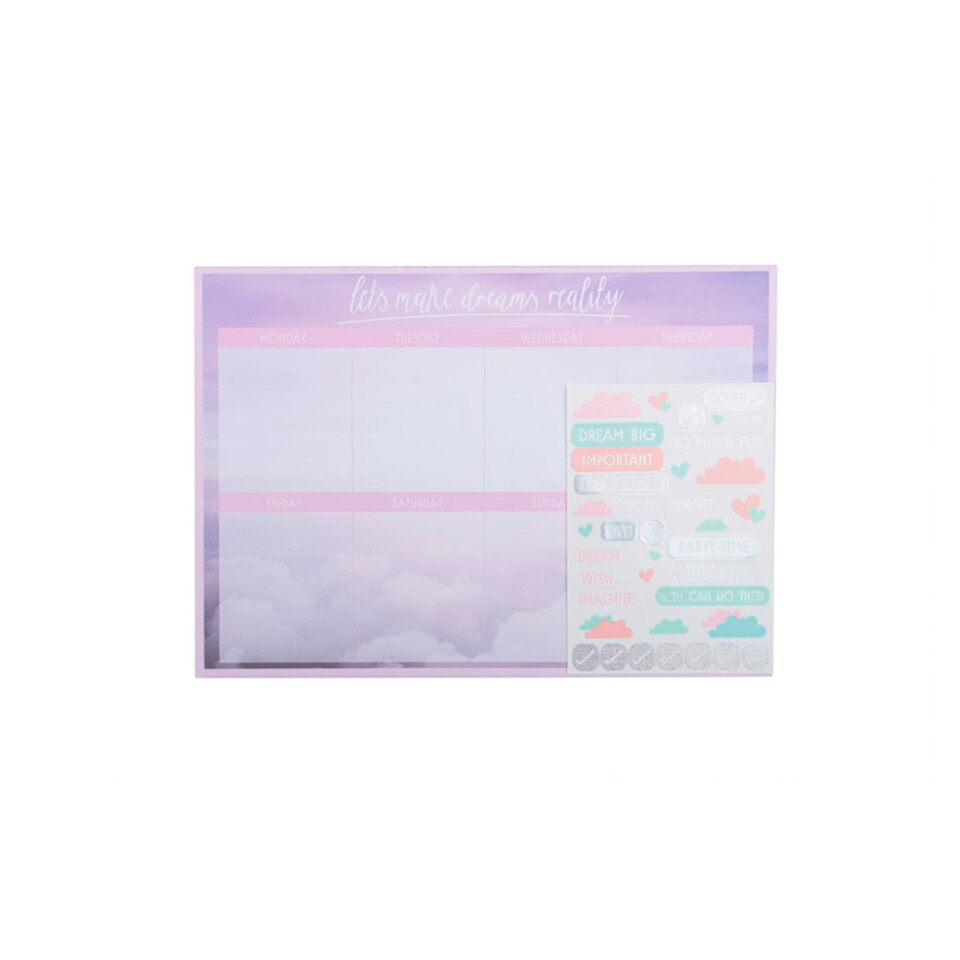 Tesco Clouds Large Weekly Planner