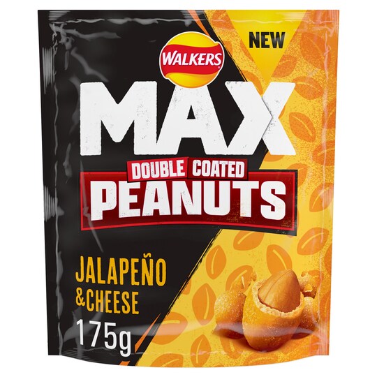 Walkers Max Strong Double Coat Peanut Jalapeno & Cheese 175G Tesco