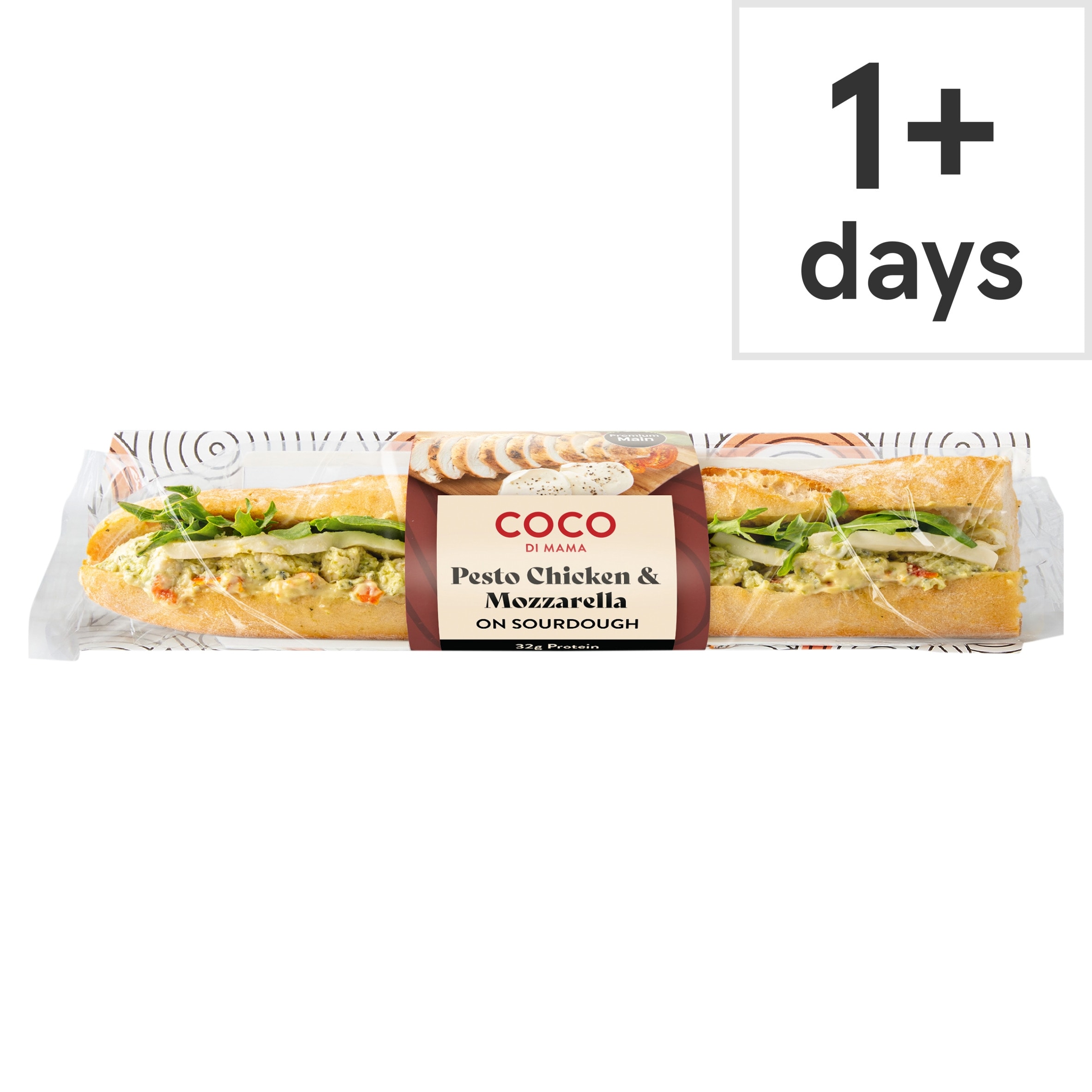 Coco Di Mama Pesto Chicken & Mozzarella Baguette