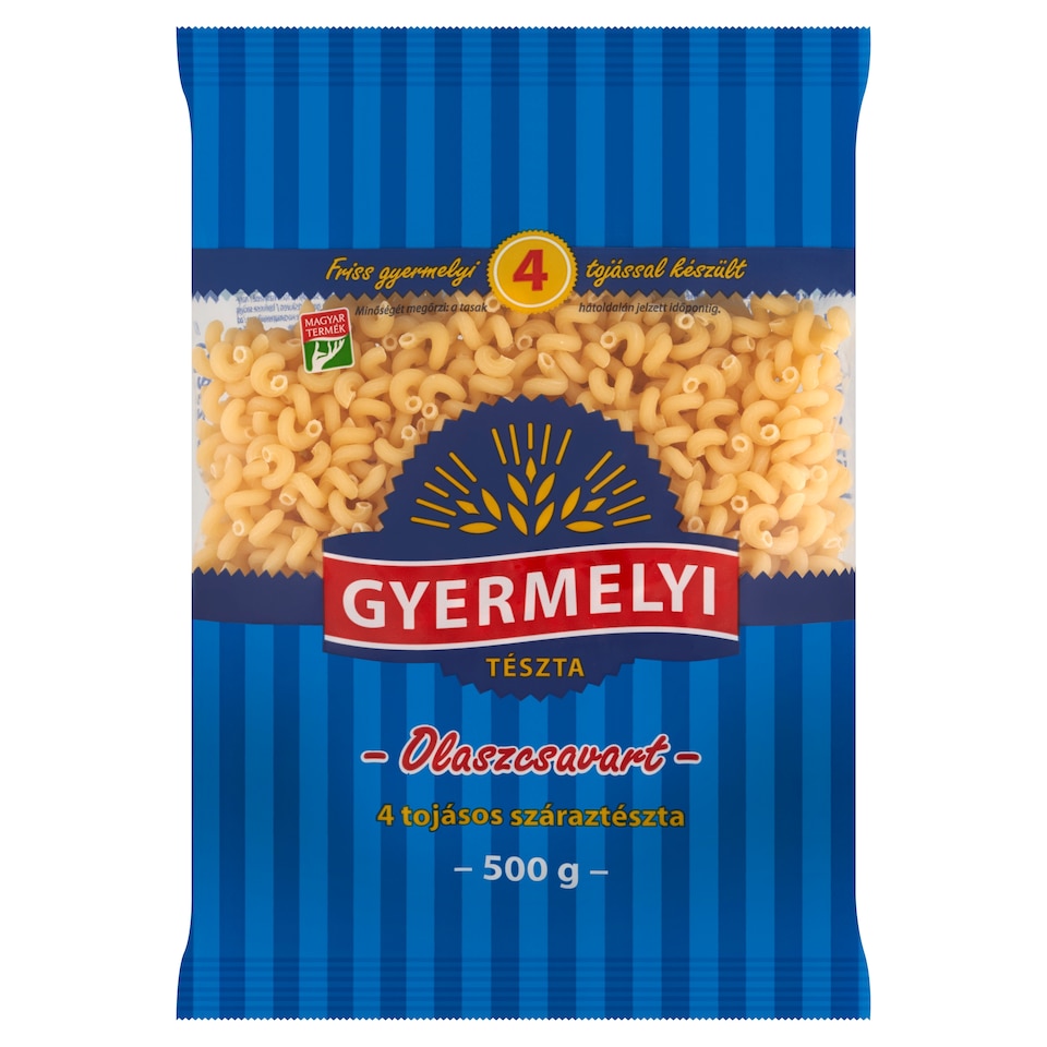 Gyermelyi Italian Twisted Dry Pasta with 4 Eggs 500 g