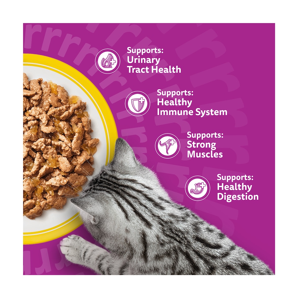 image 1 of Whiskas 7+ Senior Cat Food Pouches Poultry Feasts Jelly 40x85g