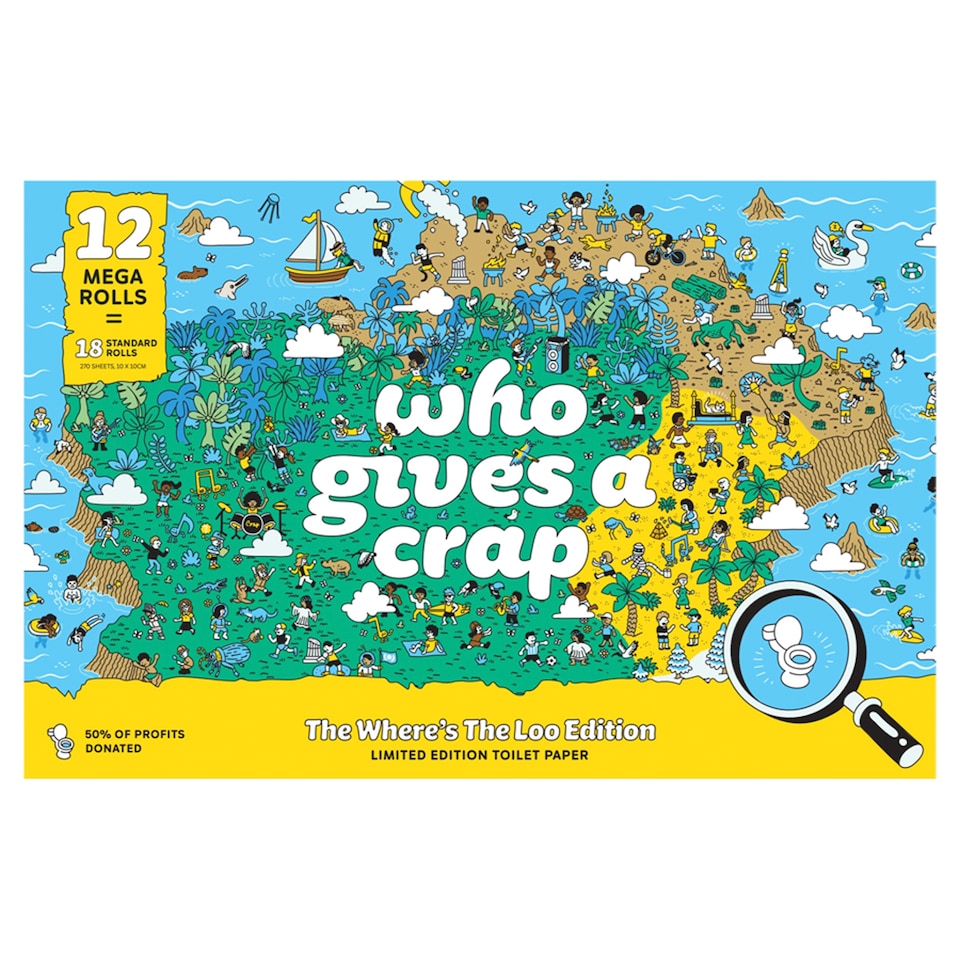 image 1 of Who Gives A Crap Extra Soft Limited Edition Toilet Tissue 12 Mega Rolls