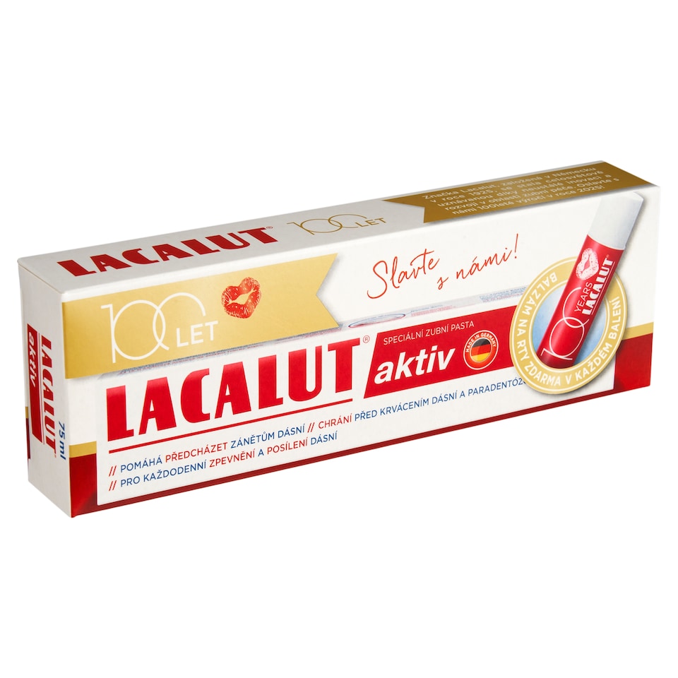 image 1 of Lacalut Aktiv Special Toothpaste 75ml + Lip Balm 4.8g