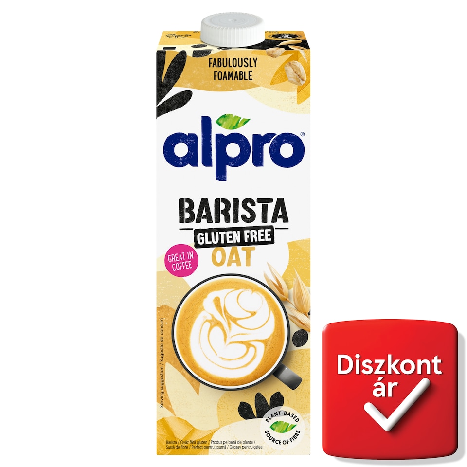 Alpro Barista gluténmentes zabital hozzáadott vitaminokkal 1 l 