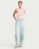 image 2 of F&F Cotton Rich Ribbed Vest in Pink