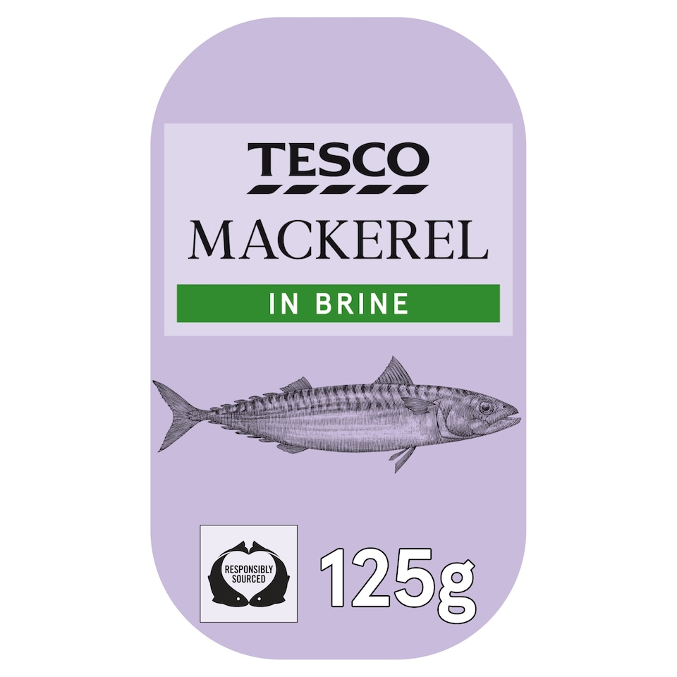 Tesco Skinless Boneless Scottish Mackerel In Brine 125G