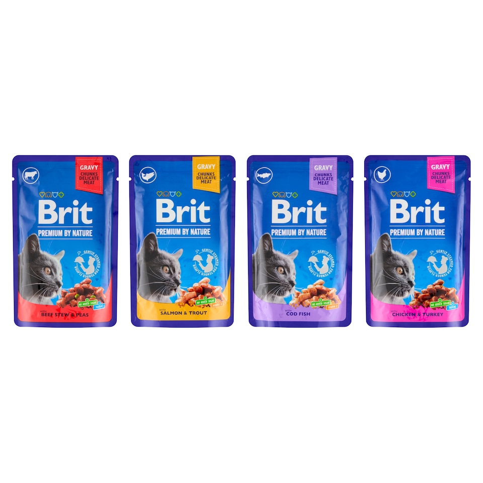 image 1 of Brit Premium by Nature Complete Premium Wet Cat Food for Adult Cats 12 x 100 g (1200 g)