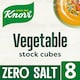 image 1 of Knorr Zero Salt Vegetable Stock Cubes 8x9g