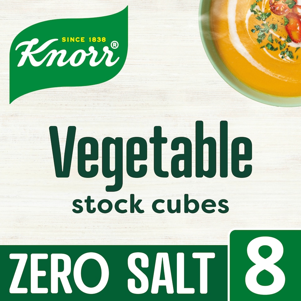 image 1 of Knorr Zero Salt Vegetable Stock Cubes 8x9g