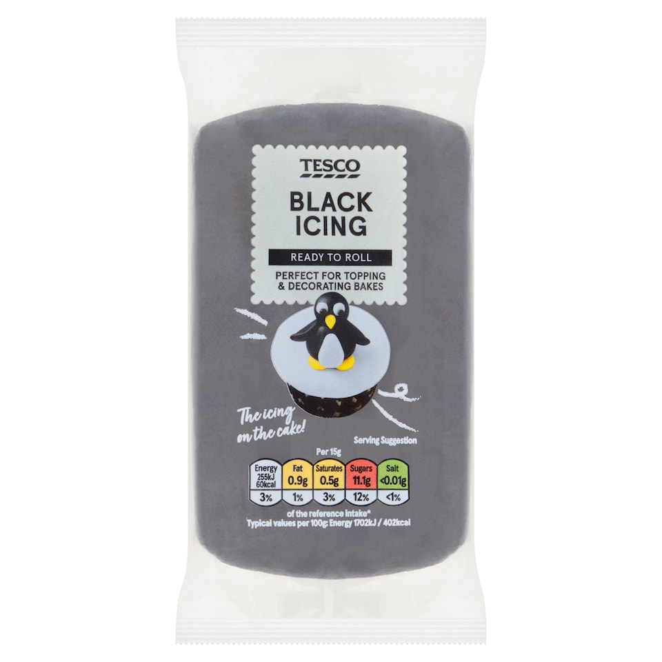 Tesco Ready To Roll Black Icing 250g