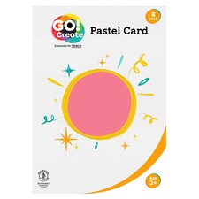 Tesco Pastel Card X8 Sheet