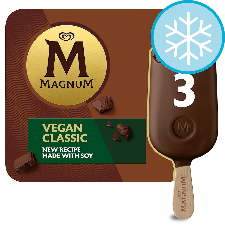 image 1 of Magnum Collection Vegan Classic Ice Cream Sticks 3 x 90ml