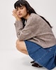 image 4 of F&F Pure Cotton Pleated Denim Mini Skirt in Blue