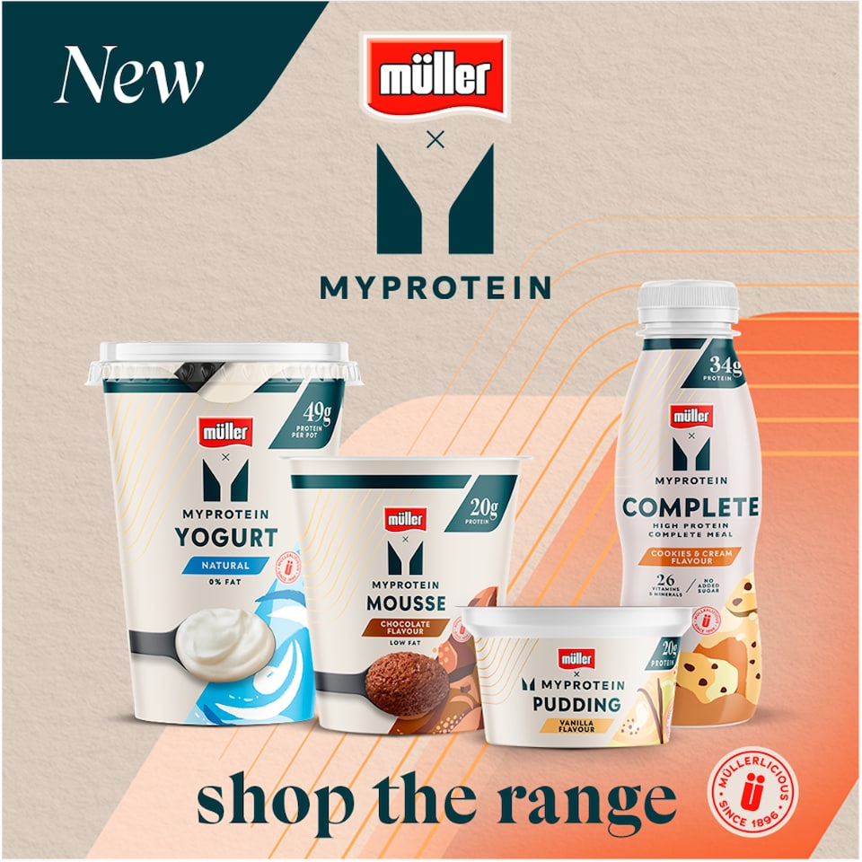 image 1 of Muller X MYProtein CRUNCH Strawberry Yogurt (with protein chocolate granola) 180g