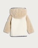 image 2 of F&F Baby Hooded Fleece Colour Block Zip Through Jacket in Blue
