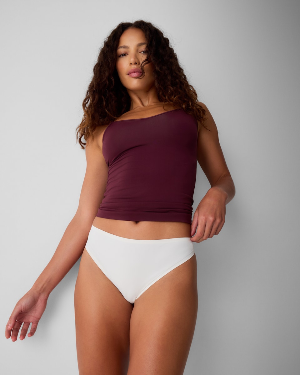 image 1 of F&F 3-Pack Seamfree Bonded Thongs in Multi