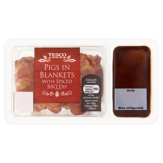 Tesco Pigs In Blankets With BBQ Dips 136g Tesco Groceries