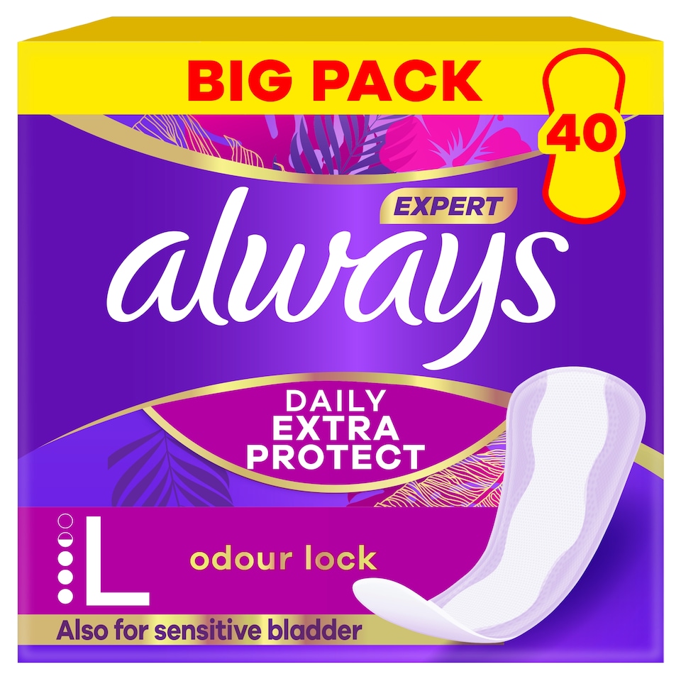 image 1 of Always Expert Daily Extra Protect Long Liners x 40
