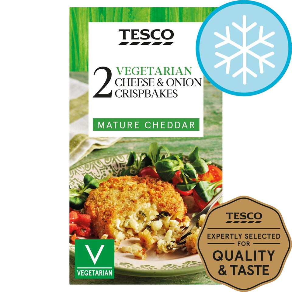 Tesco 2 Vegetarian Cheese & Onion Crisp Bakes 240G Tesco Groceries