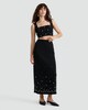 image 1 of The F&F Edit Diamanté Embellished Co-ord Midi Skirt in Black