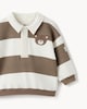 image 3 of F&F Baby 2-Piece Cotton Rich Striped Bear Sweatshirt and Joggers Set in Neutral
