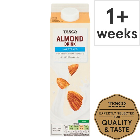 Tesco Sweetened Almond Milk Alternative 1L Tesco Groceries
