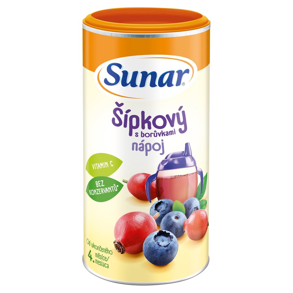 Sunar rozpustný nápoj šípkový s čučoriedkami 200 g