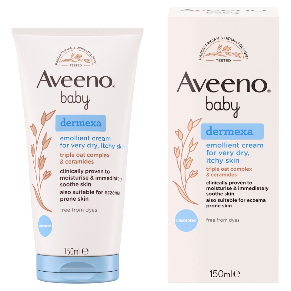 image 1 of Aveeno Baby Dermexa Emollient Cream Baby Lotion Dry & Itchy Skin 150ml