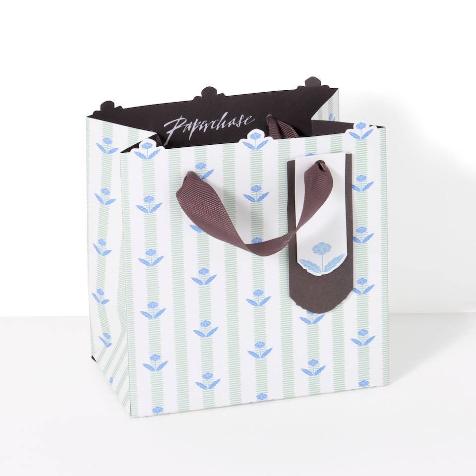 image 1 of Paperchase AW26 Woodland Stripe Small Gift Bag