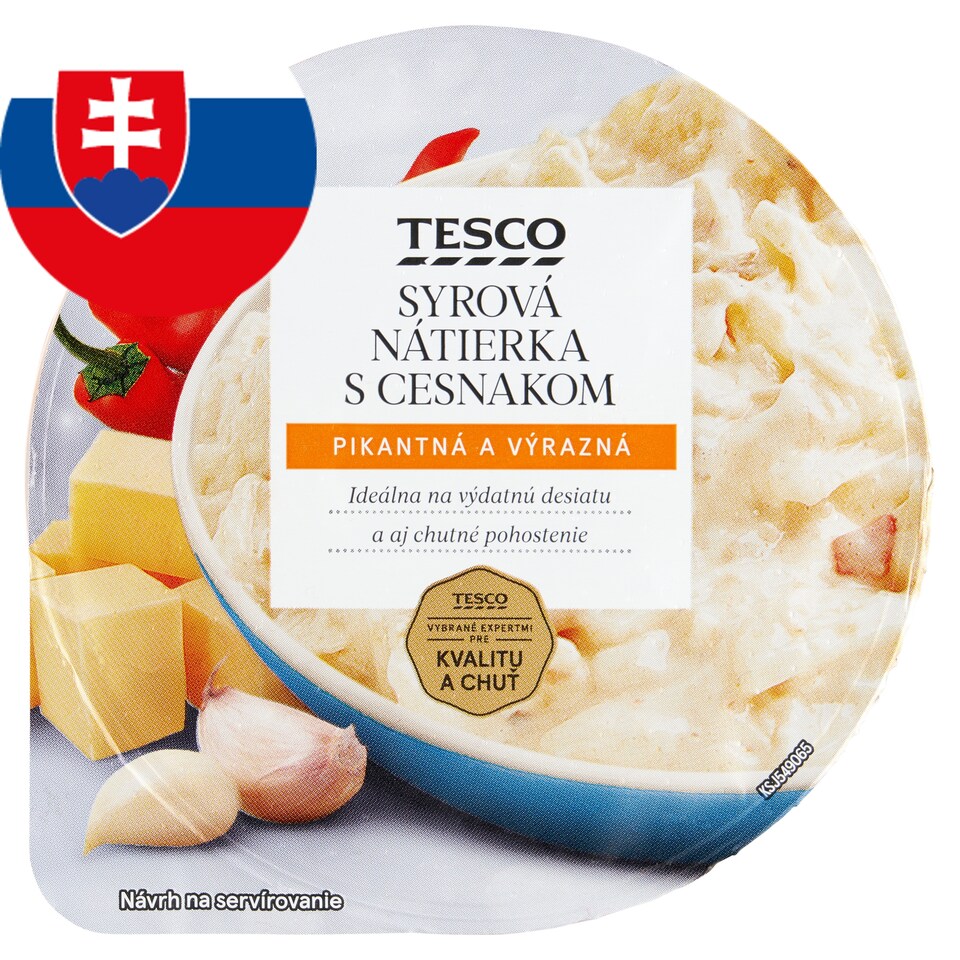 Tesco Cheese Spread with Garlic 135 g
