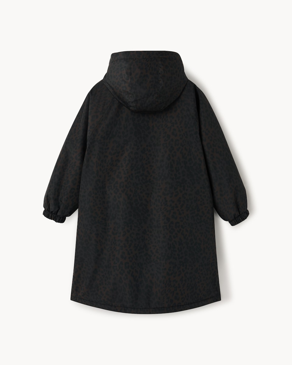 image 1 of F&F Active Girls EVERYWEATHER Waterproof All Weather Robe in Multi Brown
