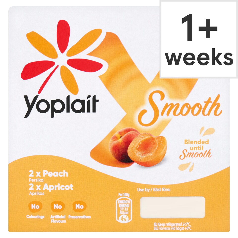 Yoplait Smooth Mix Yel From 125Gx4