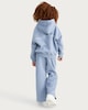 image 3 of F&F Girls Cotton Rich Chase Dreams Oversized Hoodie in Blue