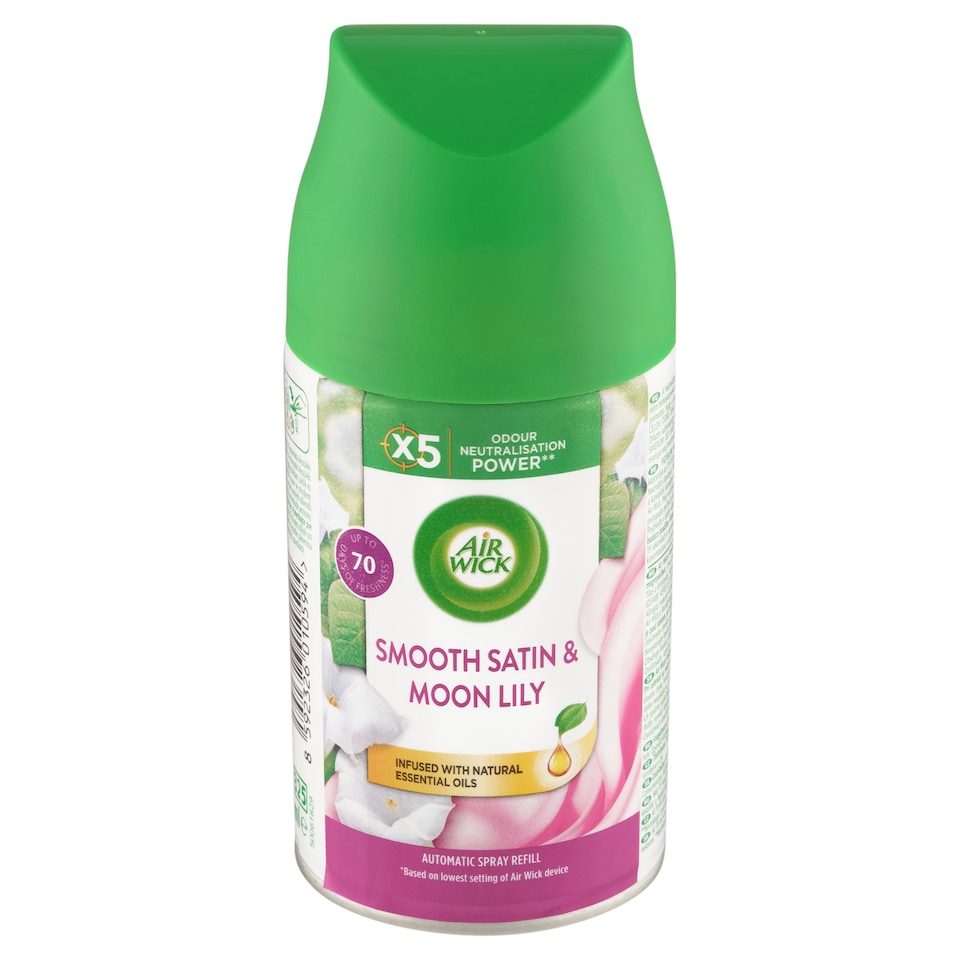 Obrázek 1 pro produkt Air Wick Freshmatic Náplň do osvěžovače vzduchu jemný satén a měsíční lilie 250ml