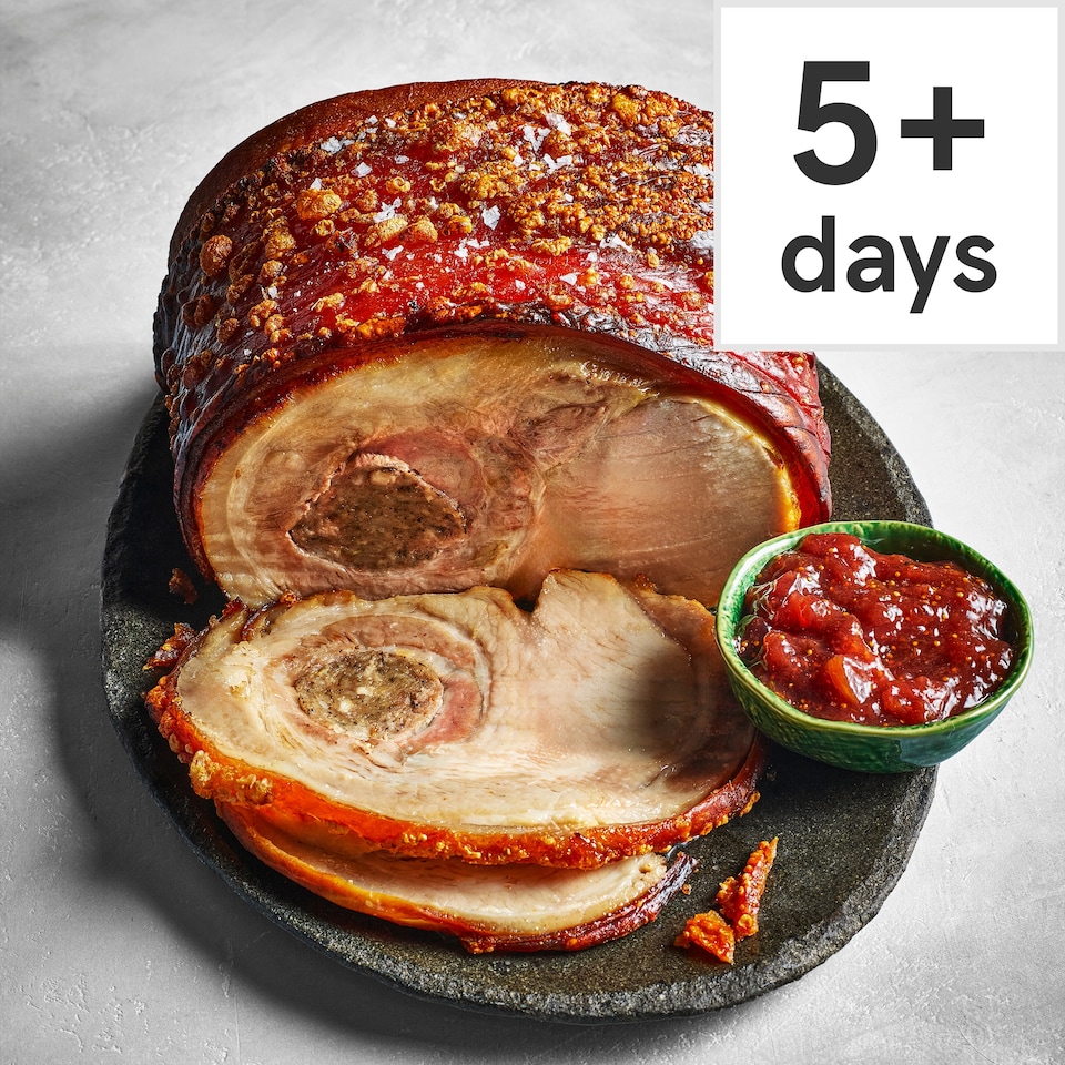 43. Tesco Finest Salt Aged Crackling Pork Noisette with Stuffing 2.3-2.7kg (Serves 8)