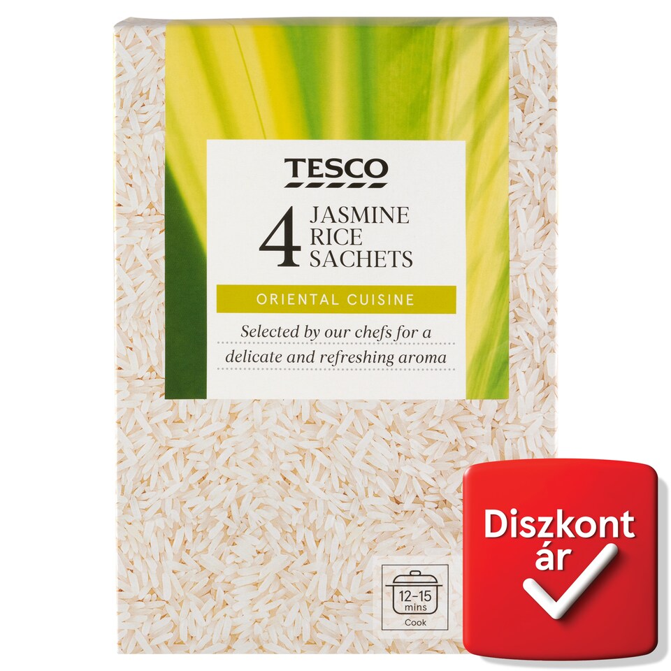 Tesco "A" minőségű jázmin rizs 4 x 125 g (500 g)