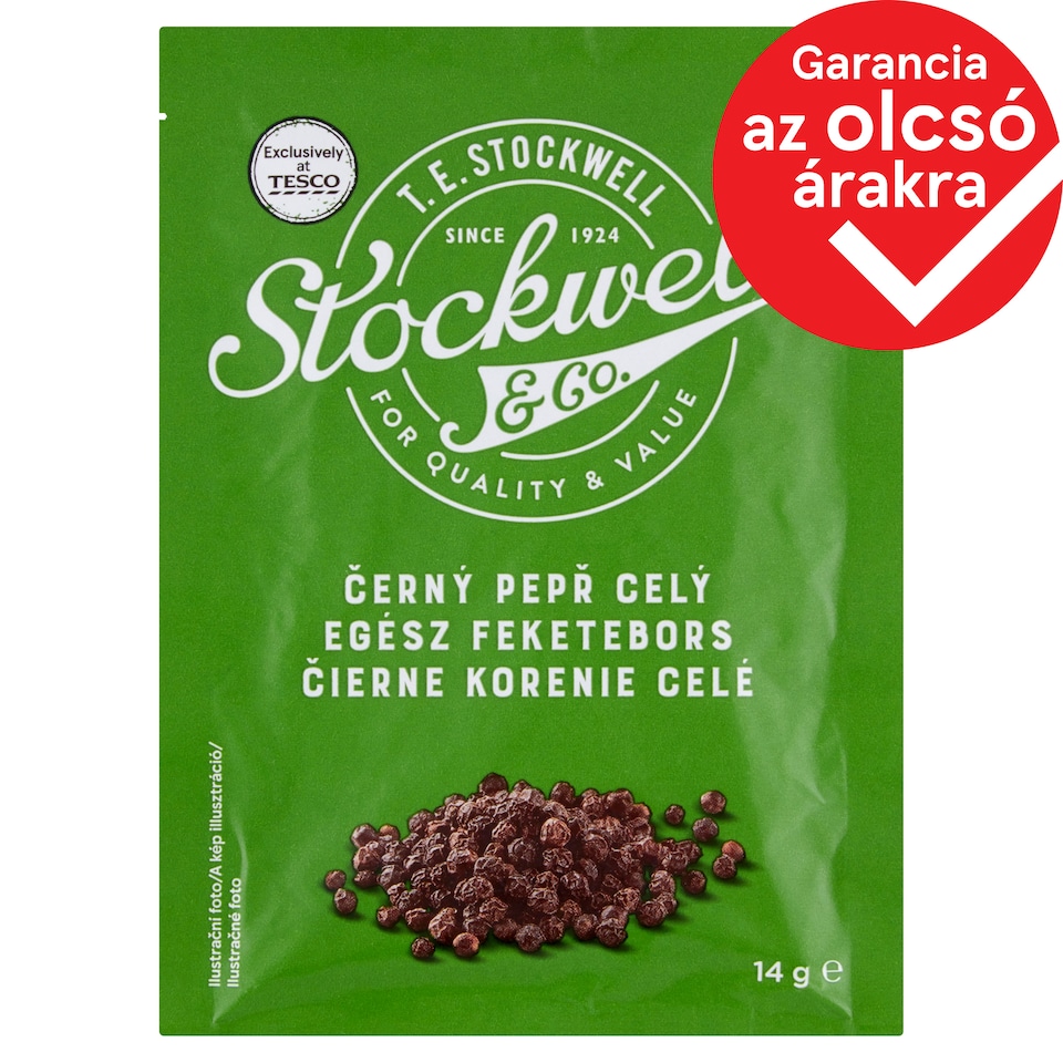 Stockwell & Co. Dried, Whole Black Pepper 14 g