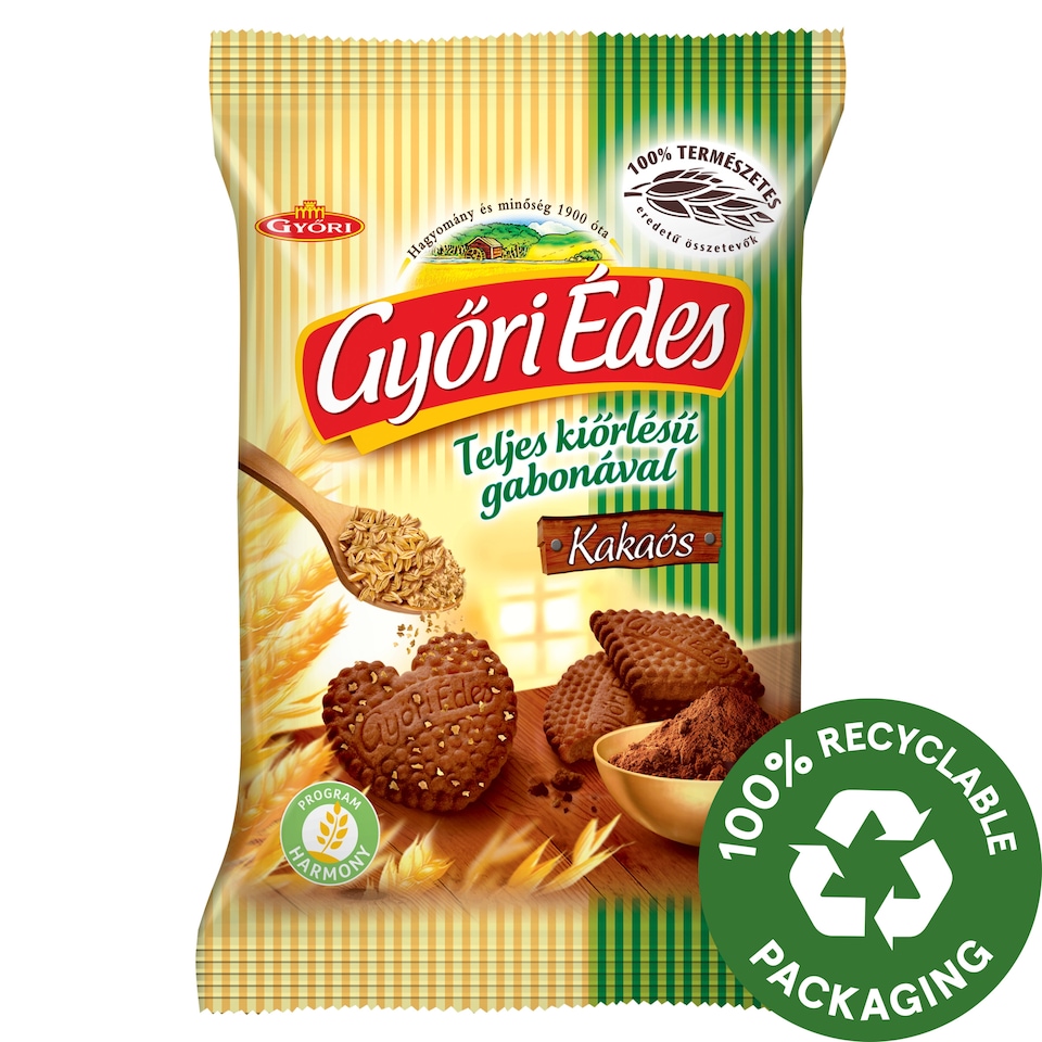 Győri Édes Crumbly Cocoa Biscuits With Whole Wheat Flour 150 G
