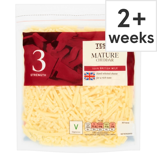 Tesco Mature Grated Cheddar 250G Tesco Groceries