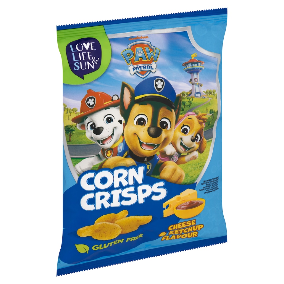 image 1 of Love Life & Sun Paw Patrol Corn Cripsps Cheese & Ketchup Flavour 50g