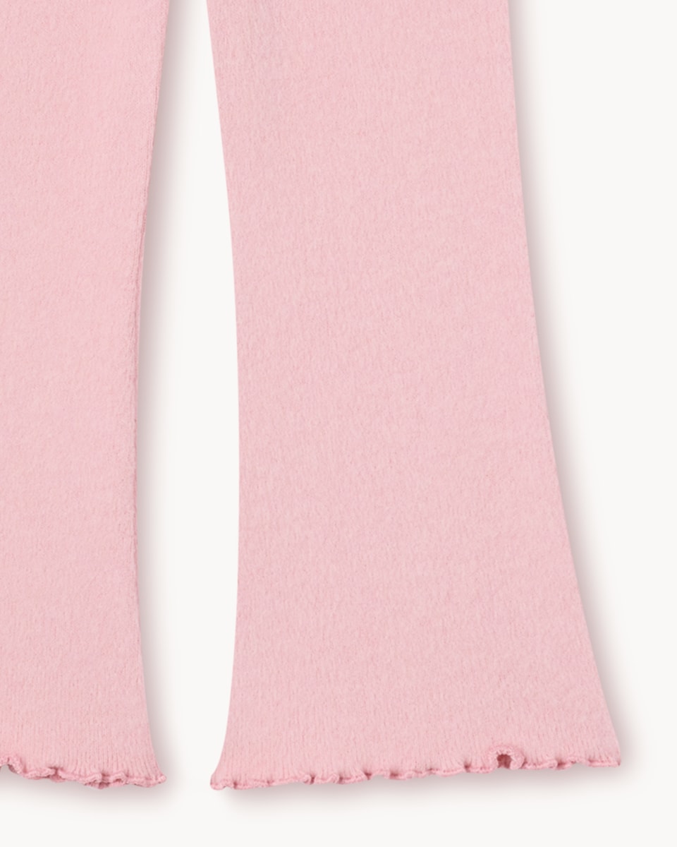 image 1 of F&F Girls Ruffle Trim Top and Trousers Set in Pink