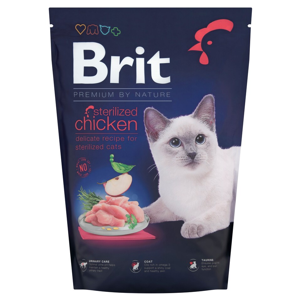 Obrázek 1 pro produkt Brit Premium by Nature Sterilized Chicken kompletní krmivo pro kočky 1,5kg