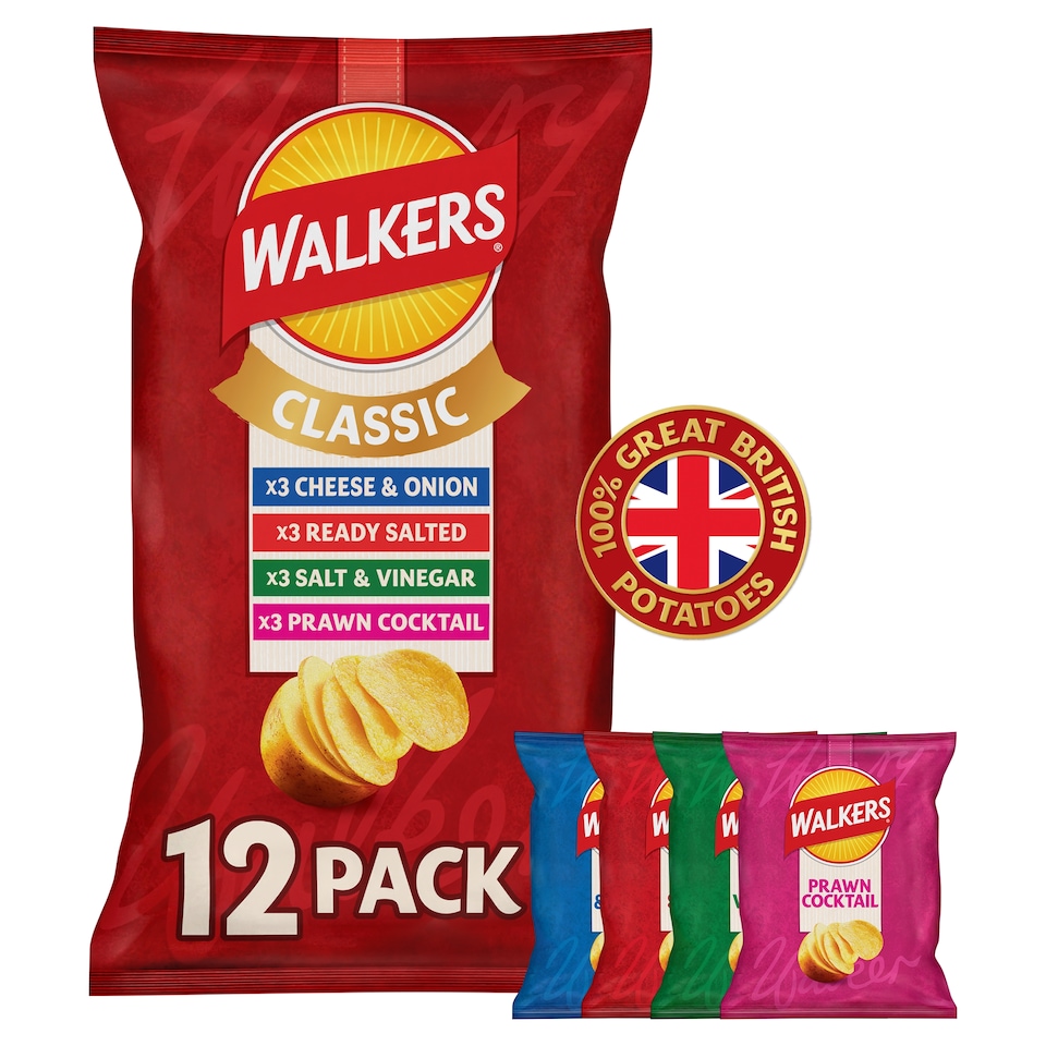 image 1 of Walkers Classic Variety Multipack Crisps 12x25g