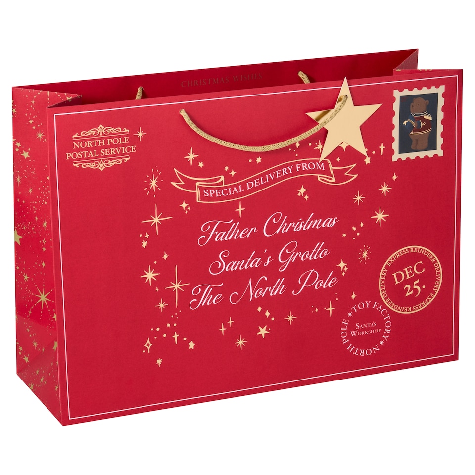 Tesco XL Santa Letter Christmas Gift Bag