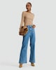 image 2 of F&F Ribbed Frill Accent Long Sleeved Top in Brown